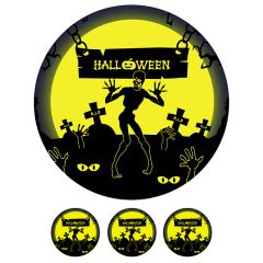 Oblea zombi y tumbas Halloween 20 cm - María Lunarillos