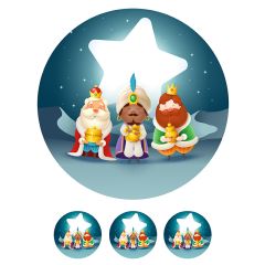 Oblea Reyes Magos 20 cm - María Lunarillos