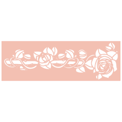Stencil para contornos rosas enredadas, 29 cm - TodoStencil