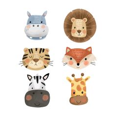 Papel de azúcar cabezas Animalitos de la Selva mix - María Lunarillos