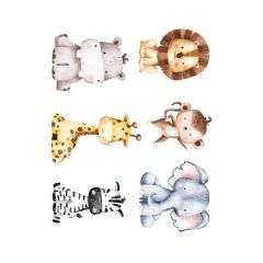 Papel de azúcar Animalitos de la Selva mix - María Lunarillos