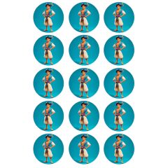Papel de azúcar de Aladdín - 5 cm (15) - María Lunarillos