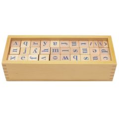 Letras alfabeto de madera en dados - Montessori