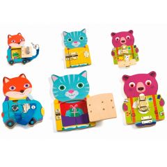 Animales de madera con cierres (3) - Djeco