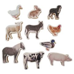 Animales de granja de madera (10) - Nowordbooks
