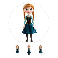 Papel de azúcar de Anna Frozen - 20 cm - María Lunarillos