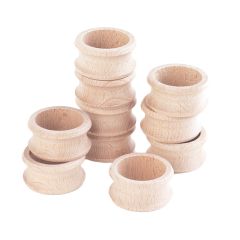 Aros servilleteros de madera natural (10) - TickiT