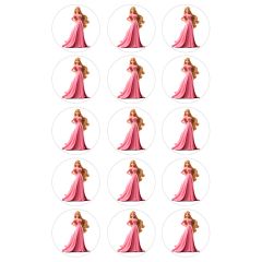 Oblea de la Princesa Aurora - 5 cm (15) - María Lunarillos