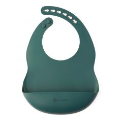 Babero azul con bolsillo - Silicona - Eco Rascals