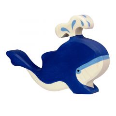 Ballena con fuente de madera - HOLZTIGER