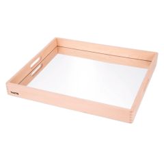 Bandeja de madera con espejo para explorar - Tickit
