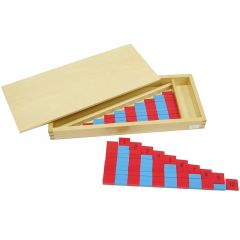 Barras numéricas pequeñas de madera - Montessori
