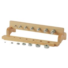 Base madera con tuercas y tornillos - Montessori