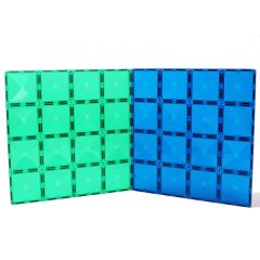 Bases azul y verde para construcción magnética 30 x 30 cm (2) - Connetix