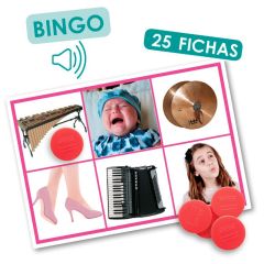 Bingo: sonidos de acciones e instrumentos musicales - Akros
