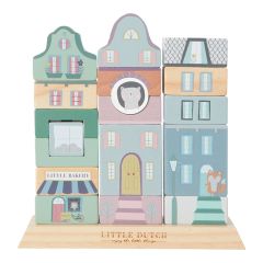 Bloques de madera Fachada azul (18) - Little Dutch