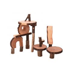 Bloques ecológicos de madera Ecoblocks con corteza (22) - Magic Wood