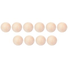 Bolas de madera natural 6 cm (10) - TickiT
