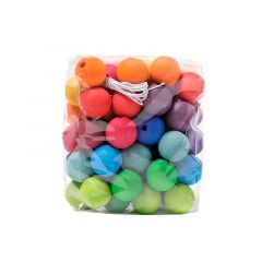 Bolas de madera con agujero colores arcoíris 2 cm (60) - Grimm's