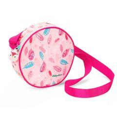 Bolso redondo Louise con plumas y búho - Lilliputiens