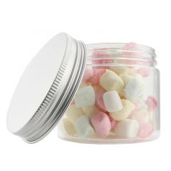 Bote de plástico transparente con tapa 150 ml