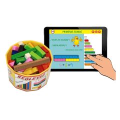 Regletas cuisenaire fraccionadas (52) + acceso a actividades digitales - LADO