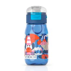 Botella Flip Gulp tritán (sin BPA) azul 475 ml - Zoku