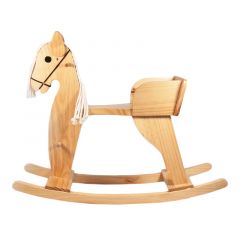 Caballo balancín de madera con asiento - Mora