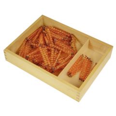Caja perlas 10 barras y 100 barras doradas - Montessori
