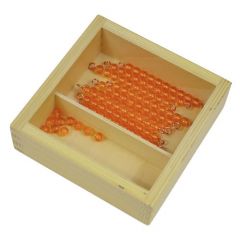 Caja 10 perlas y 10 barras doradas - Montessori