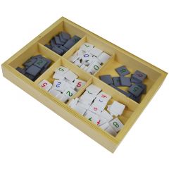 Caja con números para tableros de ajedrez - Montessori