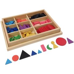 Símbolos gramaticales de madera con caja - Montessori