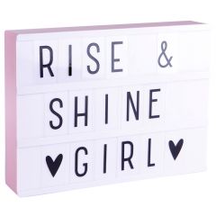 Caja de luz rosa A4 + adaptador - A Little Lovely Company