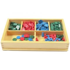 Estampillas con caja de madera - Montessori