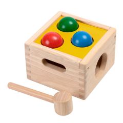 Caja de madera pica bolas con mazo - PlanToys