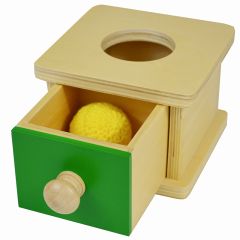 Caja de permanencia de madera con cajón - Montessori