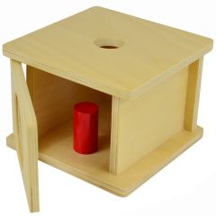 Caja de permanencia de madera con cilindro delgado - Montessori