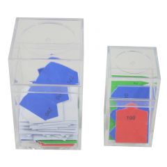 Cajas con flechas para cadenas de 100 y 1000 - Montessori