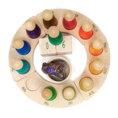 Calendario perpetuo anual de madera con muñecos Nins® Catalán - Grapat