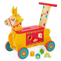 Carrito andador y correpasillos de madera Llama - Janod