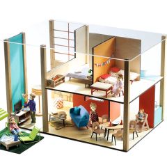 Casa de muñecas de madera sin amueblar Cubic - Djeco