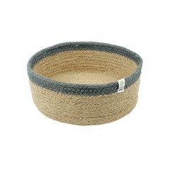 Cesta de yute para almacenar y clasificar con filo gris 21 cm - ReSpiin