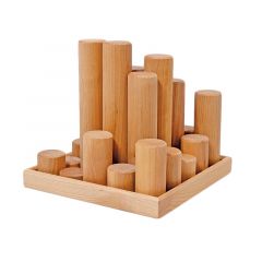 Cilindros de madera natural para construir (25) - Grimm's