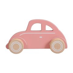 Coche de madera rosa - Little Dutch