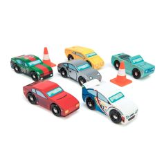 Coches de madera y conos (6) - Le Toy Van