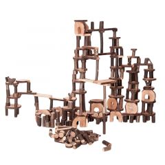 Cofre de 144 bloques ecológicos de madera Ecoblocks con corteza - Magic Wood