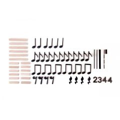 Set de 62 figuras para representar ritmos con métrica - Serclet