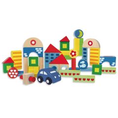 Construcción formas geométricas de madera 41 piezas - Goula