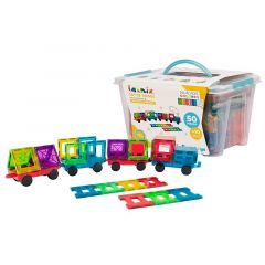 Construcción magnética Imanix set de trenes 50 piezas - Braintoys