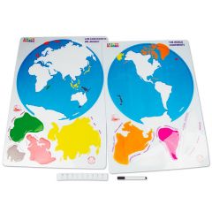 Continentes del mundo translúcidos Light & Learn - HenBea